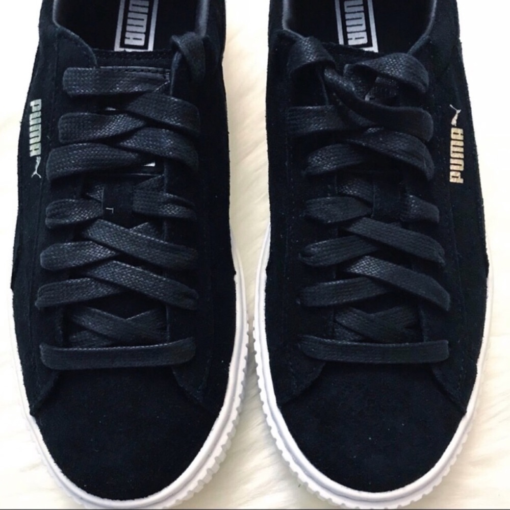 puma | black suede platform sneakers - Picture 4 of 8